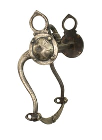 Classy fully silver overlaid "S" shank port mouth bit with signature Gutierrez style conchos, and
