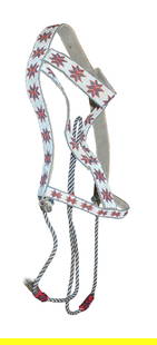 Fully beaded large Native American made headstall with extensive finely detailed bead pattern on: Fully beaded large Native American made headstall with extensive finely detailed bead pattern on rawhide, completed with handmade enclosed reins.