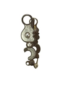 An early iron bird bit with wonderfully inlaid silver craftsmanship, and terrific halfbreed