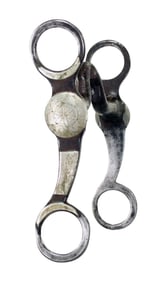 A seldom seen oversized grazing bit in the desirable Grimmet pattern with silver mounted sand dollar
