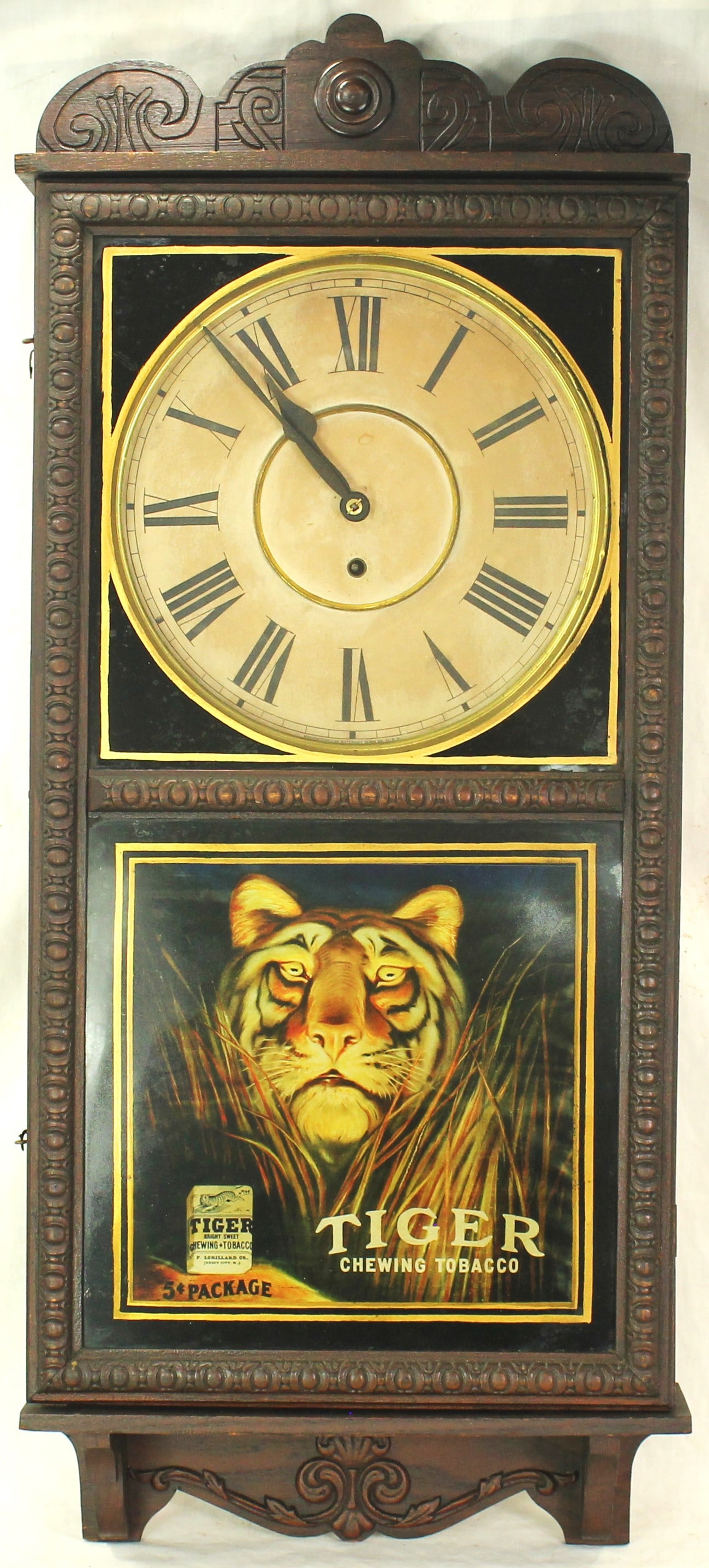 Tiger Tobacco Advertising Clock (1 of 2)