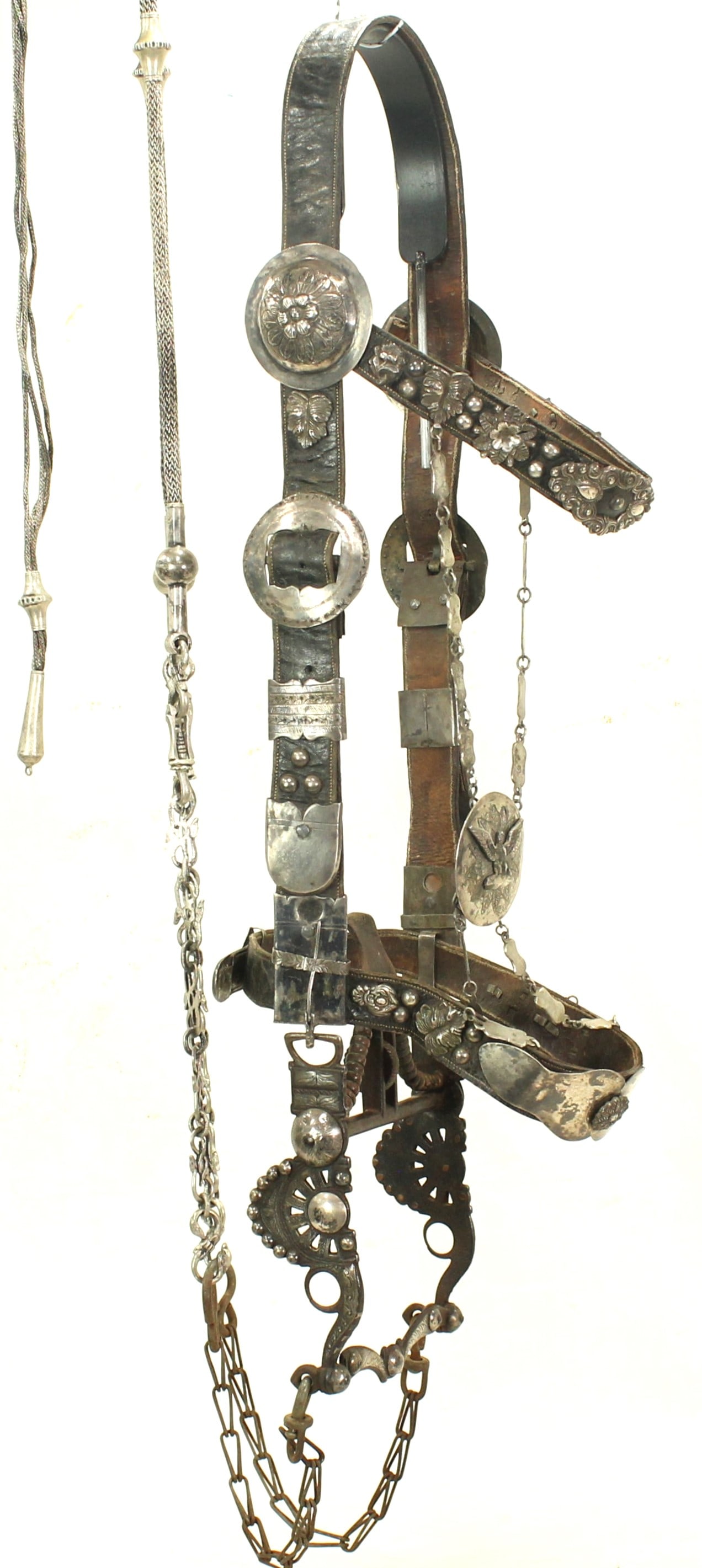 Phenomenal Mexican Silver Bridle and Bit (1 of 7)