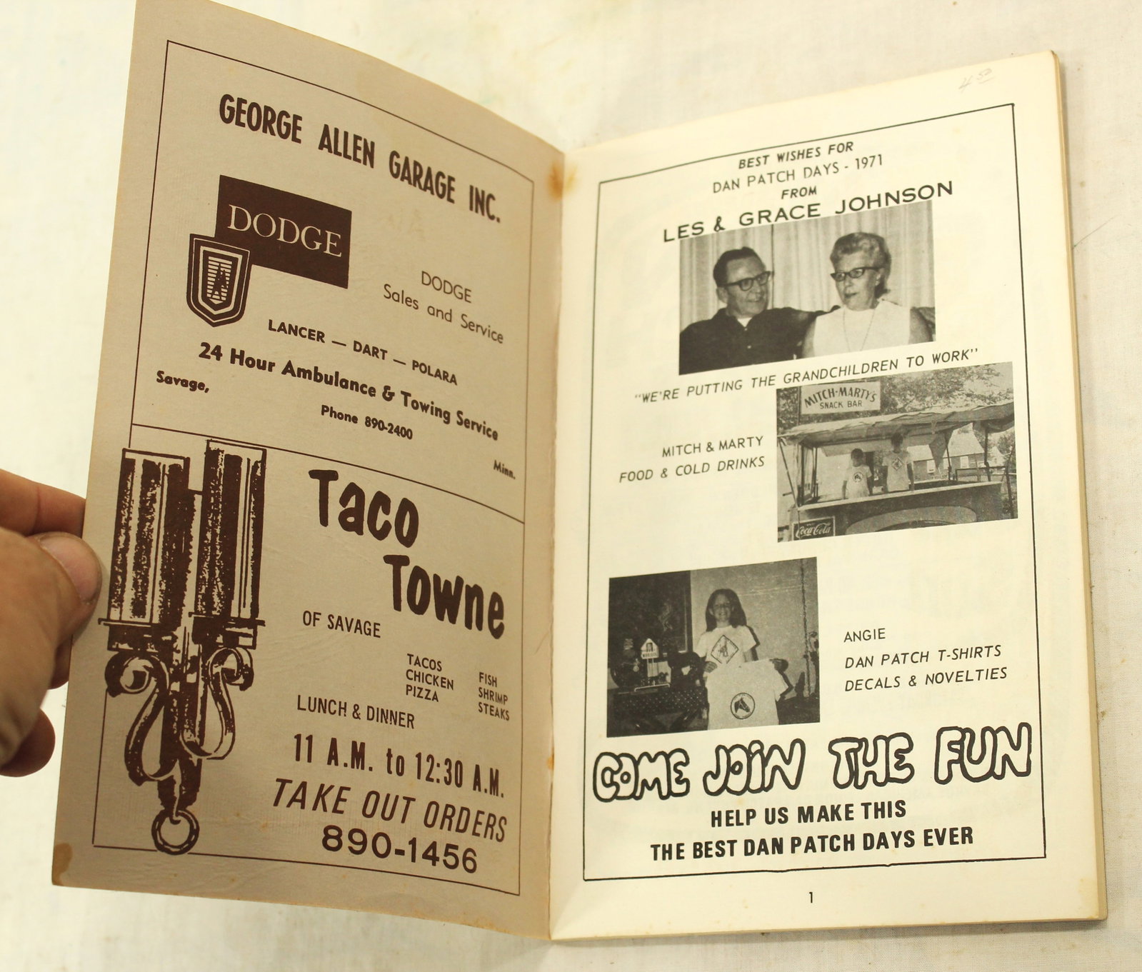 Dan Patch Days 1971 Program - 2