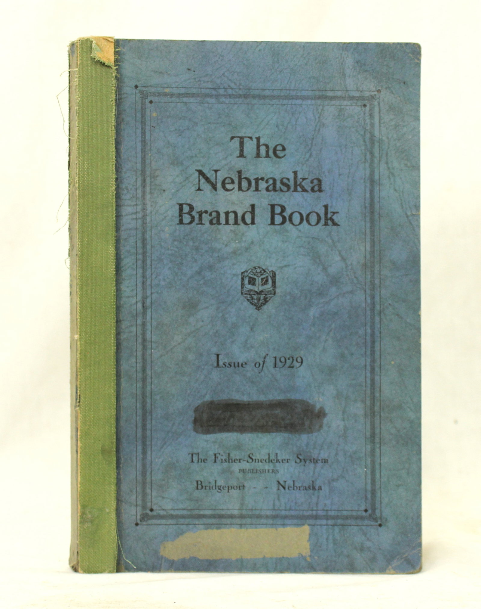 Nebraska Brand Book: An original soft backed copy of the 1929 Nebraska brand book.