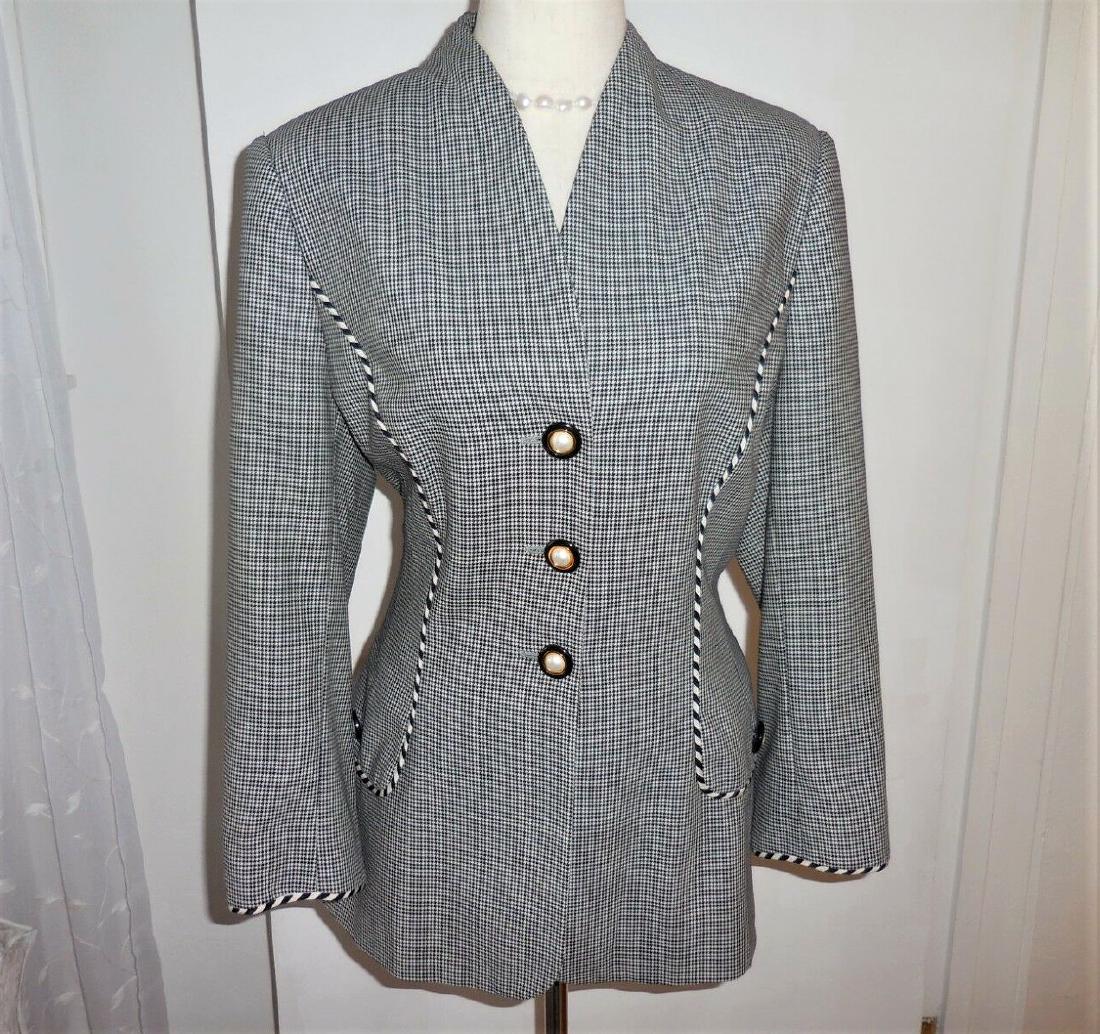 Vintage Escada Wool Checked Jacket sz 42 (1 of 4)