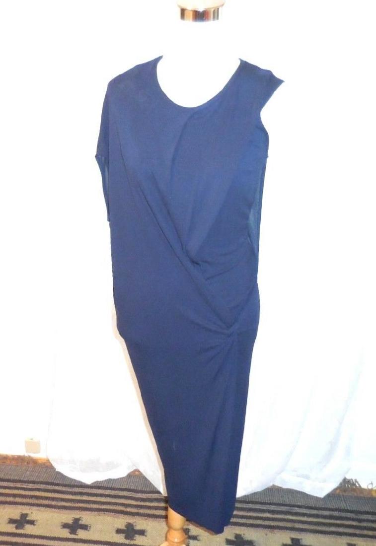 Helmut Lang navy stretch pencil dress sz S (1 of 3)
