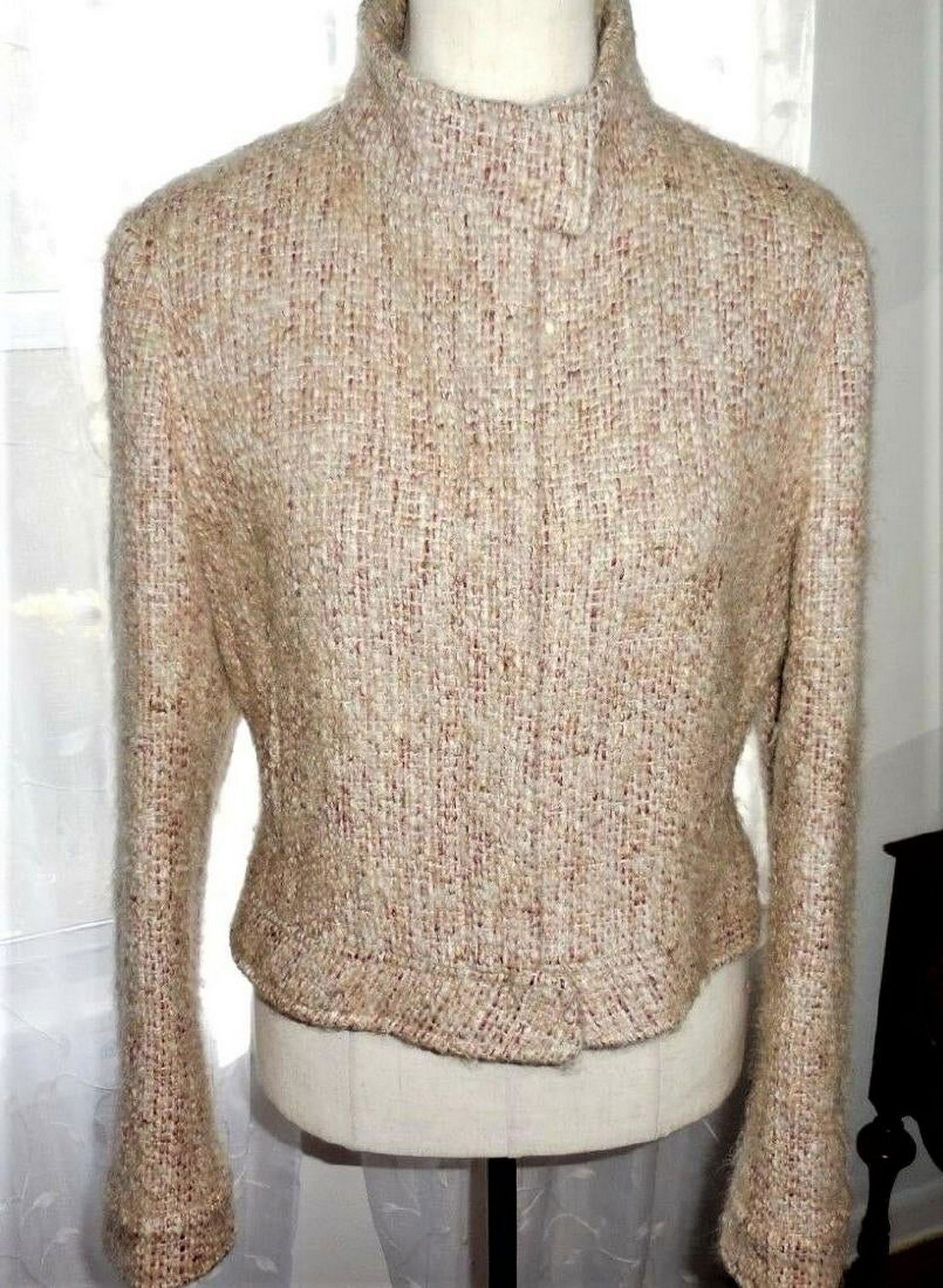 Burberry London wool tweed jacket sz 12 (1 of 5)