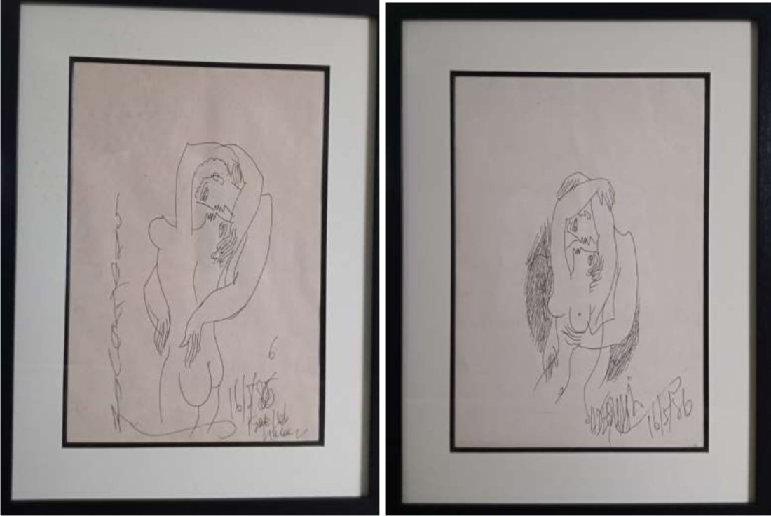 Sadequain, Drawing on Paper, 10 x 14 Inches (Each) (1 of 1)