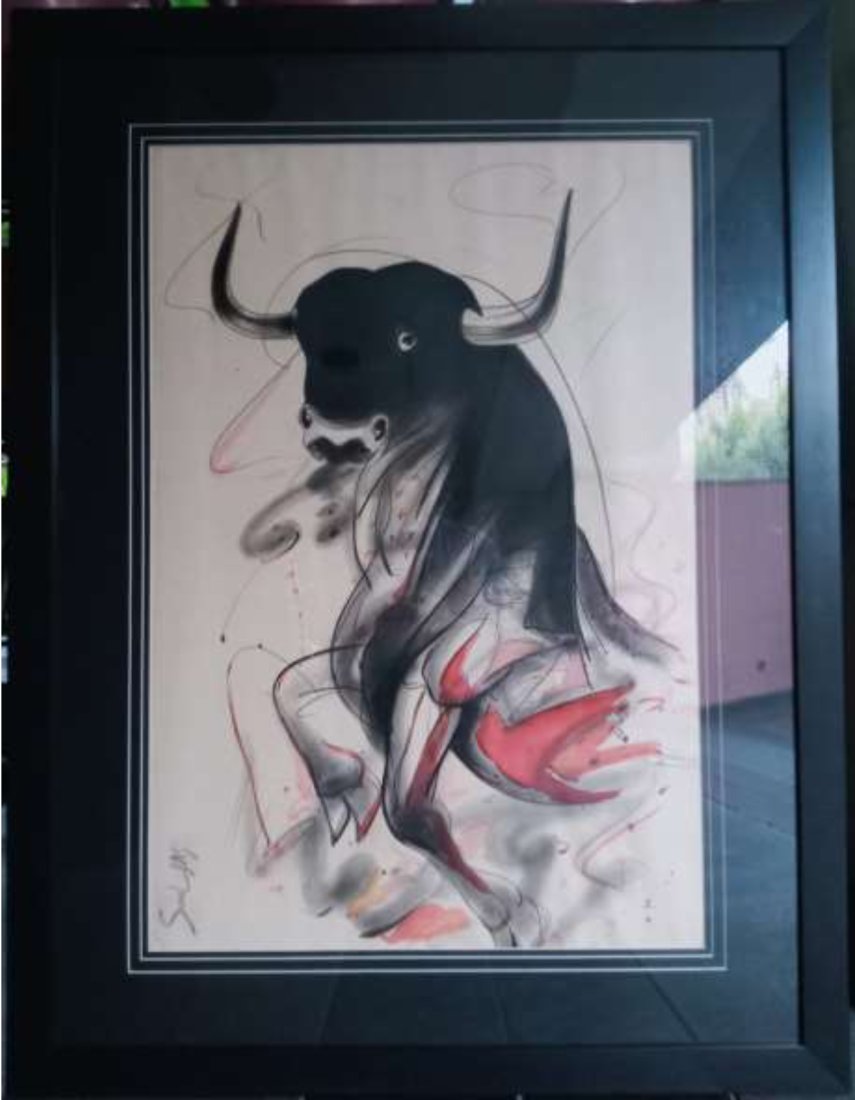 Sunil Das, Color & charcoal on paper, 21 X 31 Inches.: Sunil Das, Color & charcoal on paper, 21 X 31 Inches.