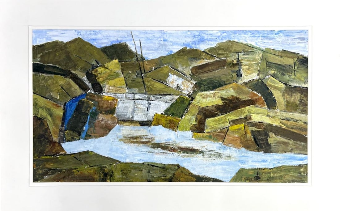 Ram Kumar - Abstracted Landscape: Ram Kumar – Abstracted Landscape (2008)A profound and meditative work by one of India’s most celebrated modernists, Abstracted Landscape (2008) exemplifies Ram Kumar’s signature abstract languag