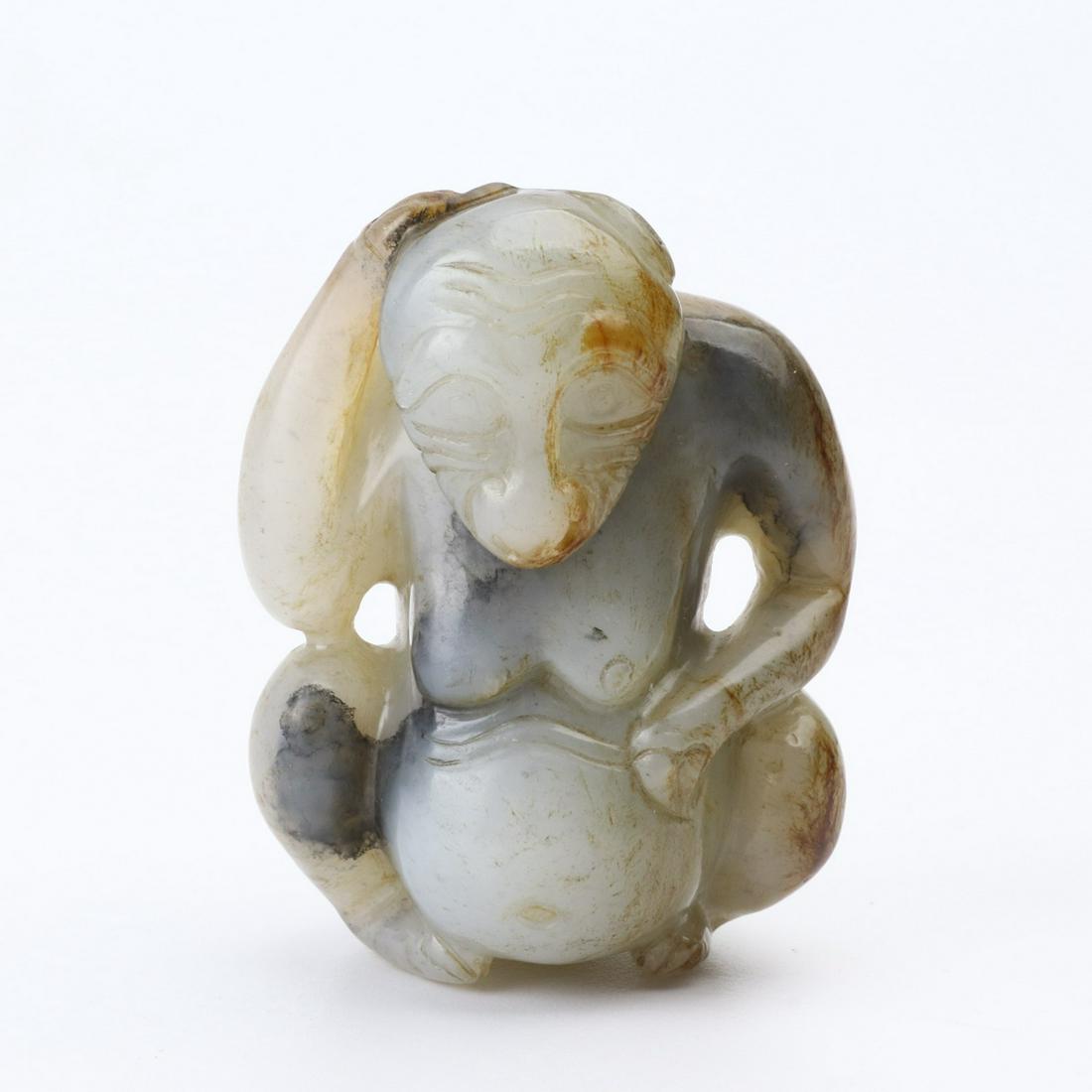 Chinese Hetian Nephrite Jade Carved Bear Statue (1 of 11)