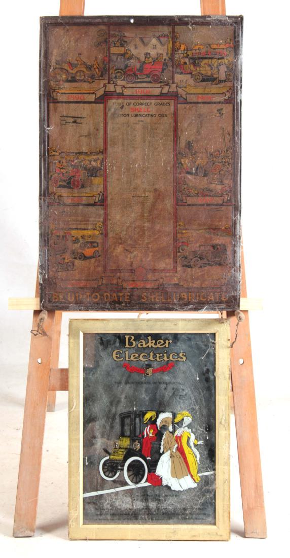 A VINTAGE MOTORING ADVERTISING MIRROR FOR BAKER EL (1 of 1)