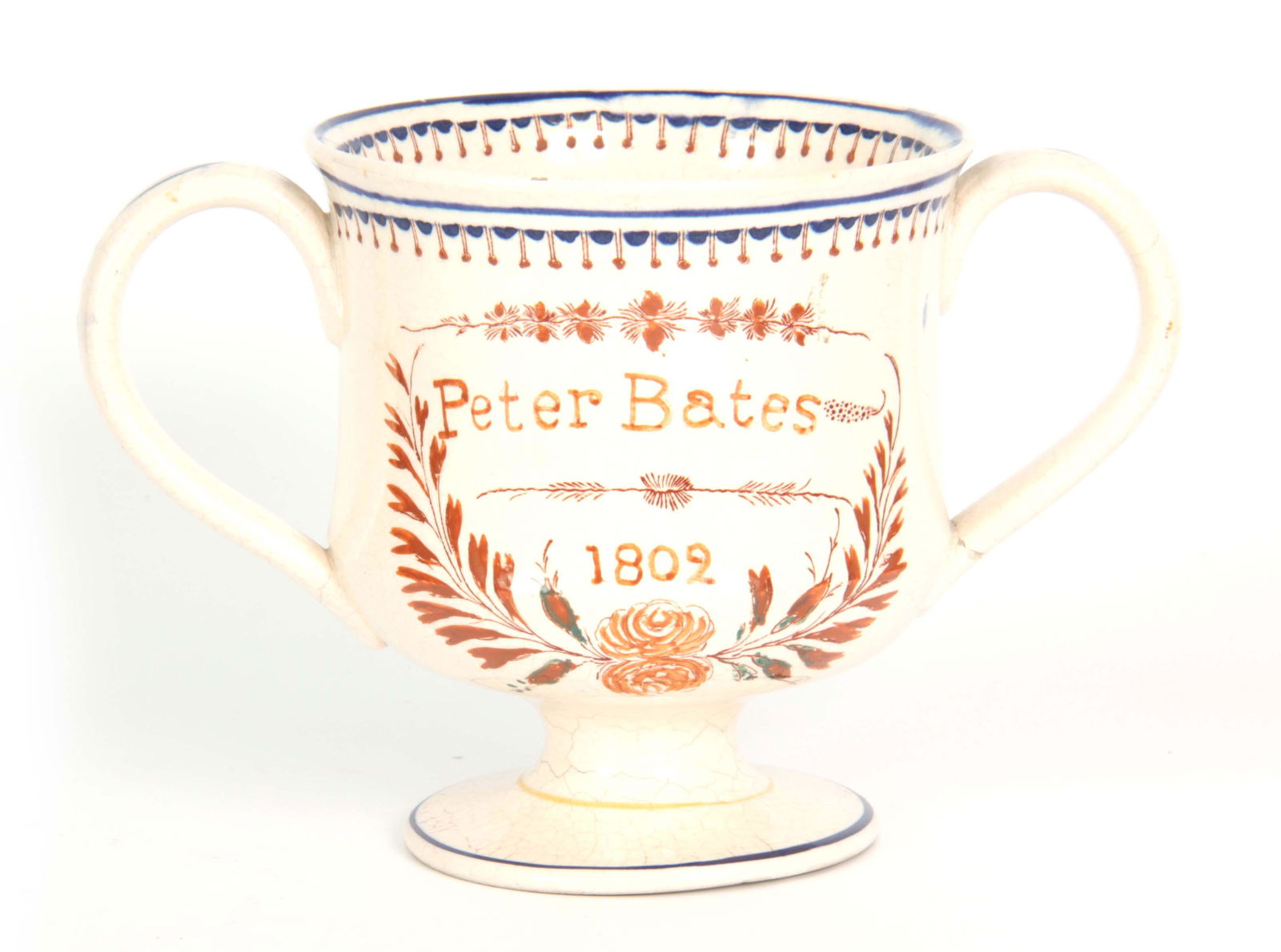 AN EARLY 19TH CENTURY STAFFORDSHIRE TWO-HANDLED PR (1 of 1)