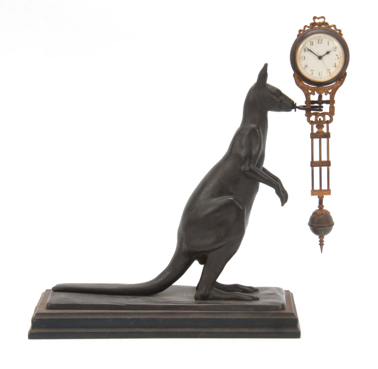 AN EARLY 20th CENTURY PATINATED METAL KANGAROO MYS (1 of 1)