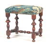 A LATE 17TH CENTURY WILLIAM AND MARY WALNUT STOOL