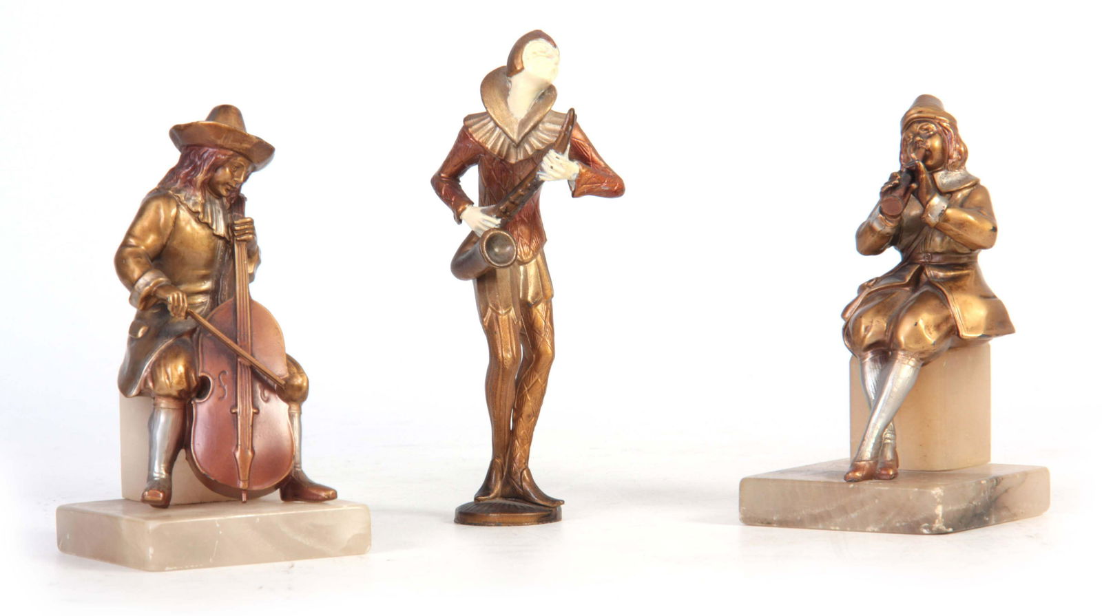 A PAIR OF 20TH CENTURY ART DECO STYLE GILT METAL B (1 of 1)