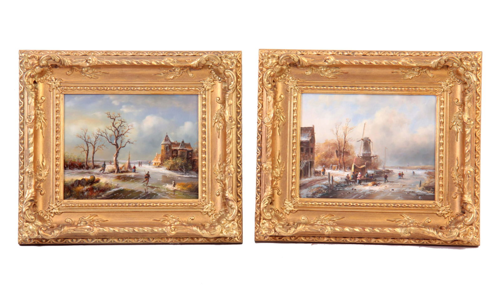 D. VELDT  PAIR OF 20TH CENTURY OILS ON PANEL. Dutc (1 of 1)