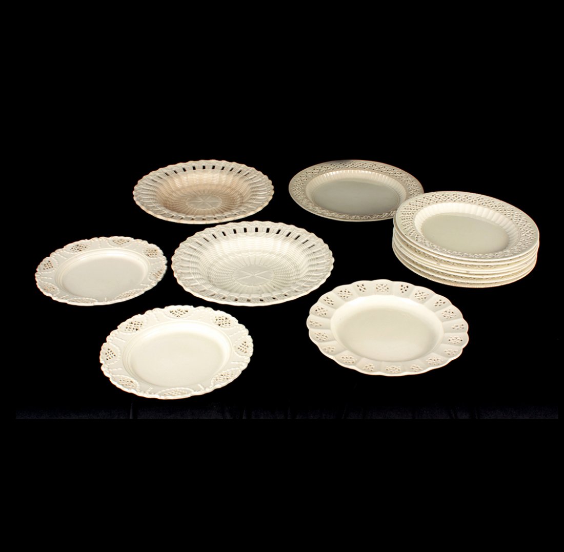 A LARGE COLLECTION OF 18TH/19TH CENTURY LEEDS CREAMWARE (1 of 1)