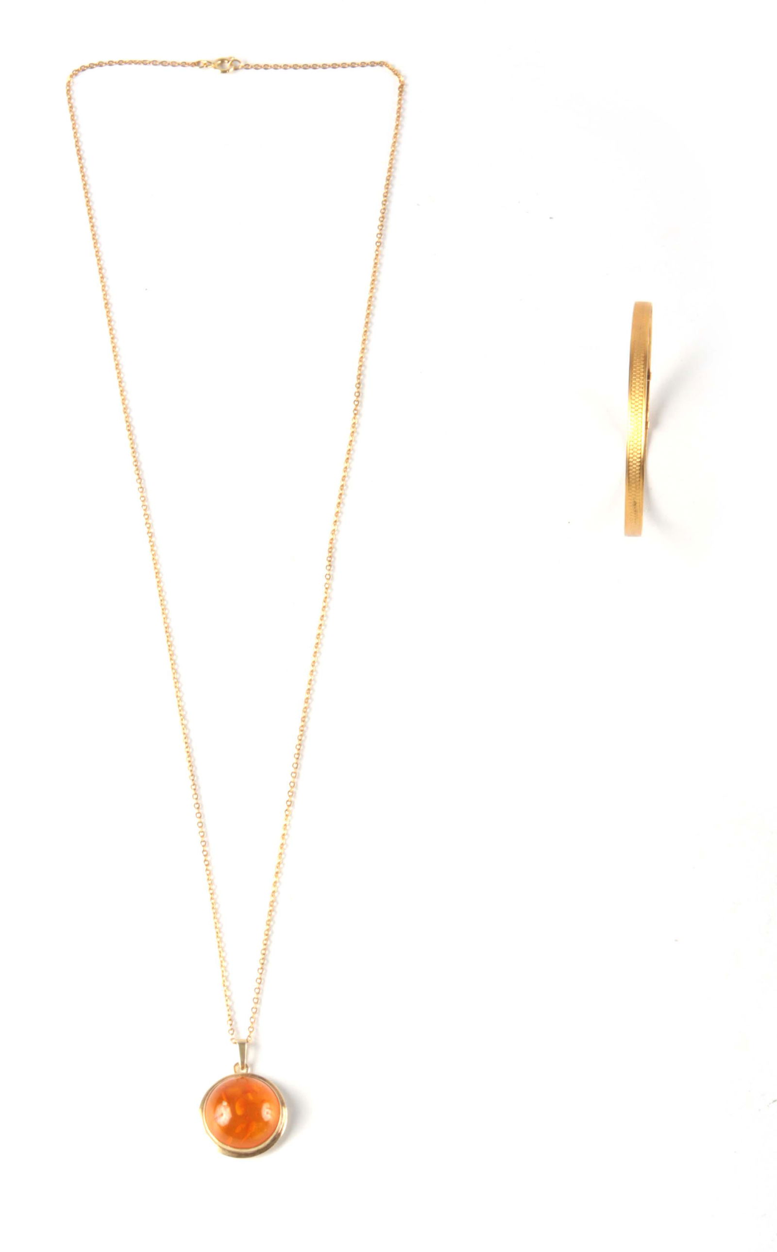 A LADIES 9CT GOLD BRACELET with engine-turned (1 of 1)