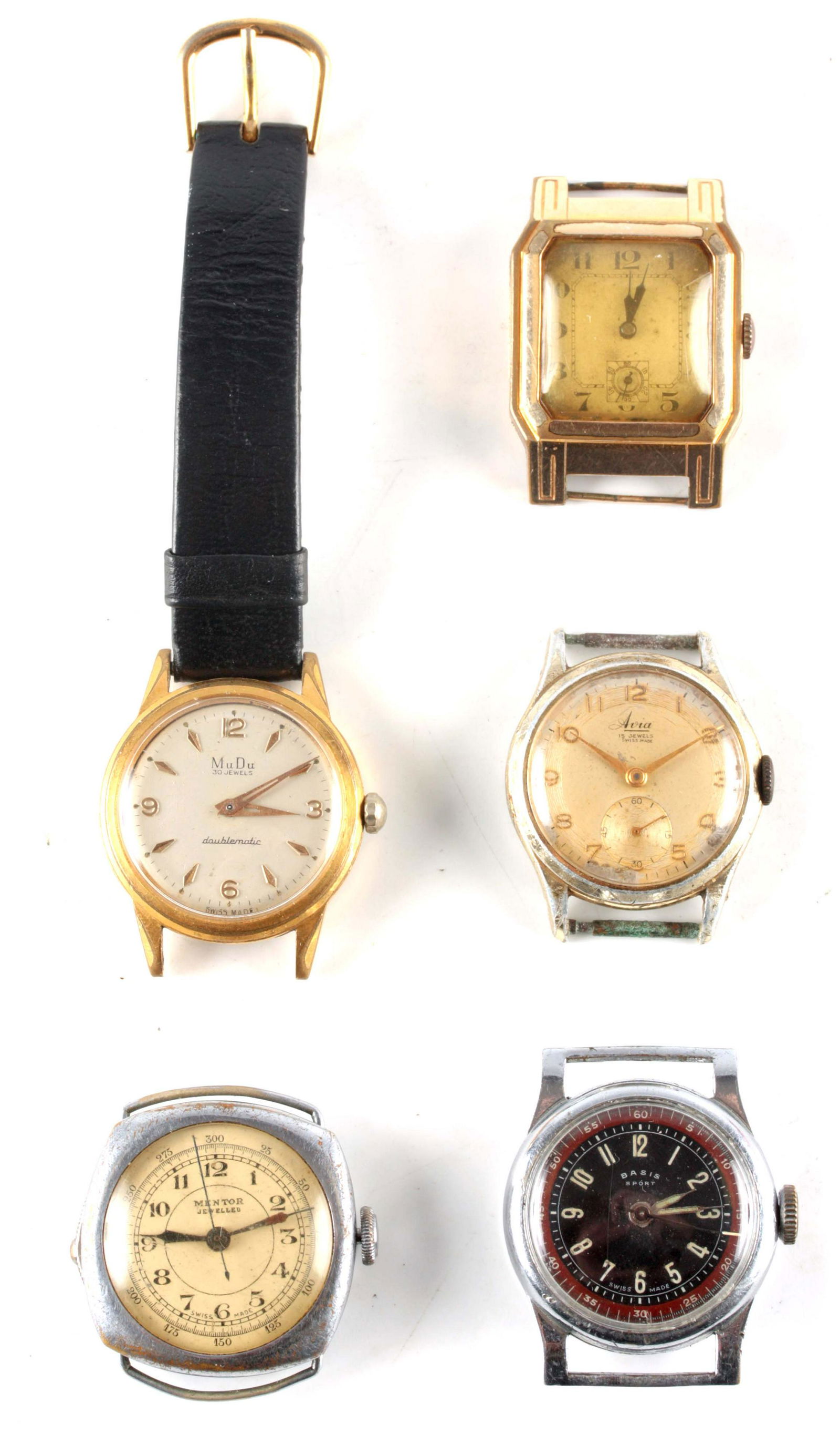 A COLLECTION OF FIVE VINTAGE GENTLEMAN'S WATCHES a MuDu (1 of 1)