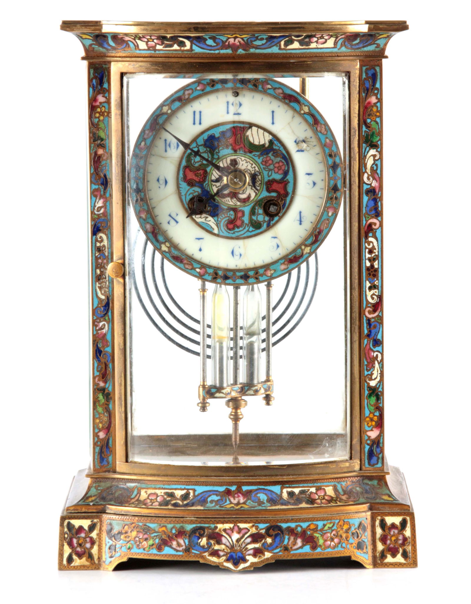 A LATE 19TH CENTURY FRENCH BOW FRONTED BRASS AND (1 of 1)