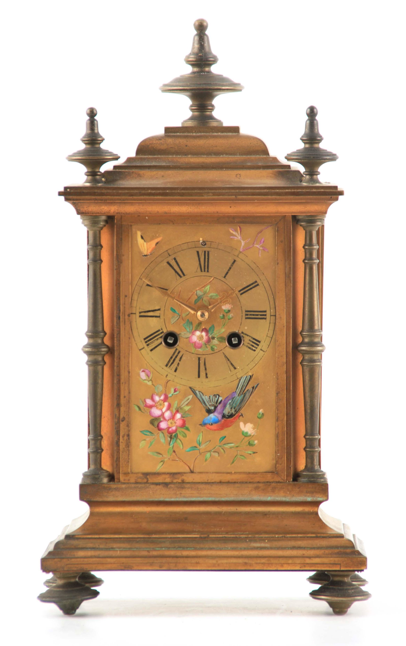 A LATE 19TH CENTURY FRENCH GILT BRASS AND PORCELAIN (1 of 1)