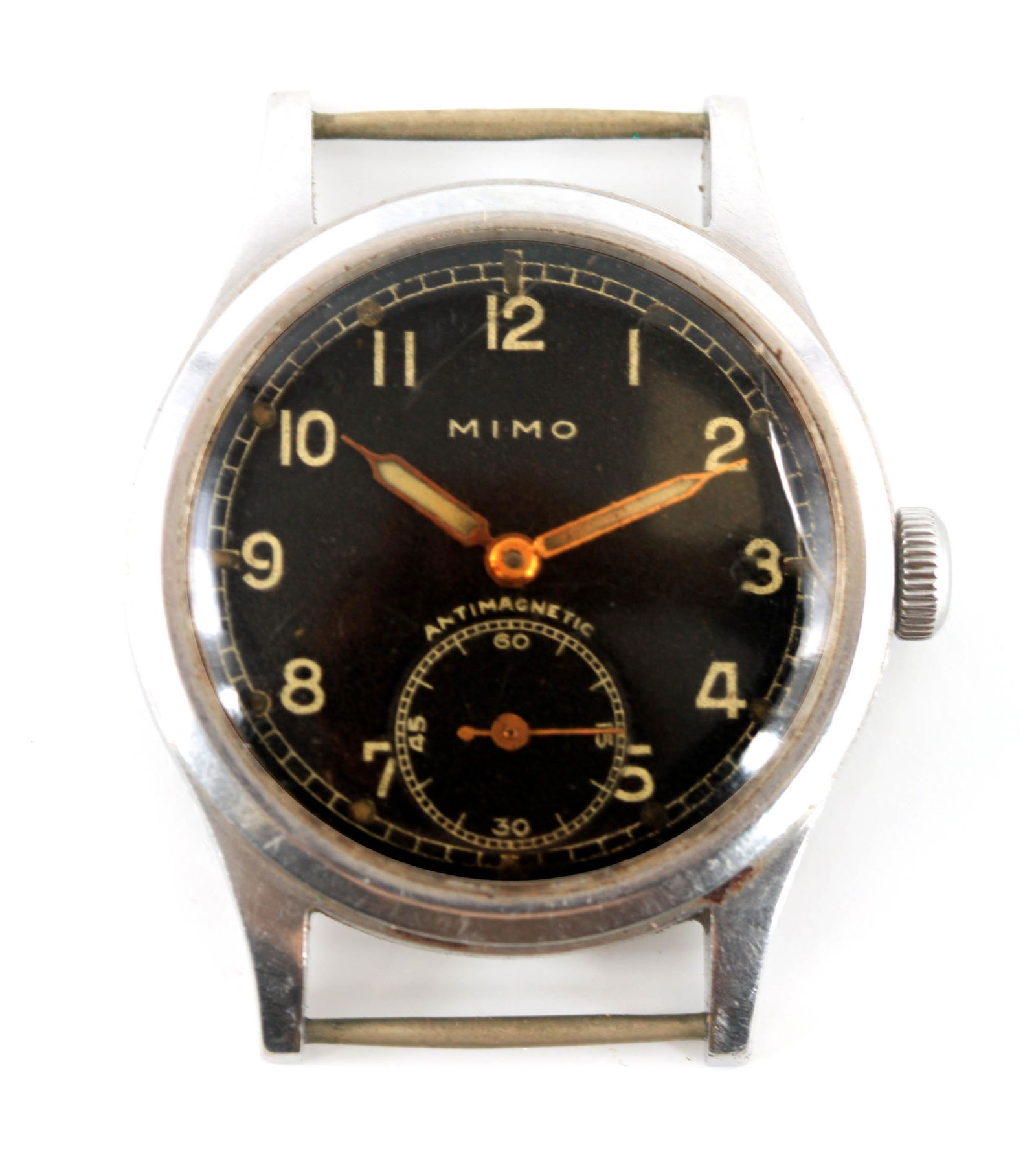A WWII GERMAN MILITARY ISSUE WRIST WATCH the steel case (1 of 1)