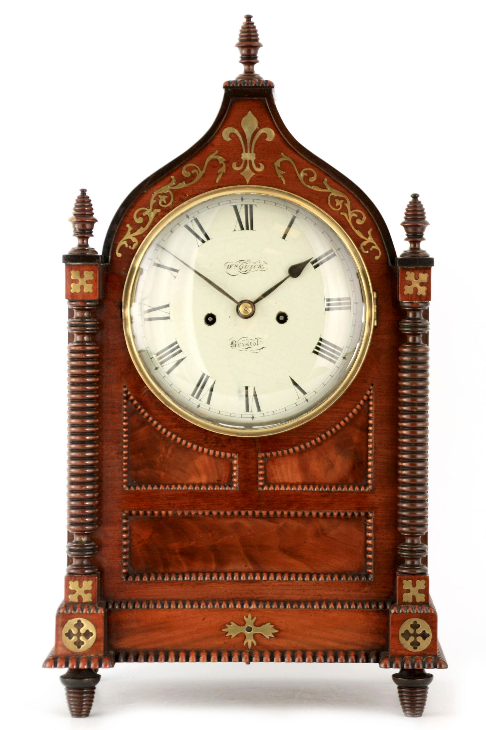 WILLIAM QUICK, BRISTOL  A WILLIAM IV BRASS INLAID (1 of 1)