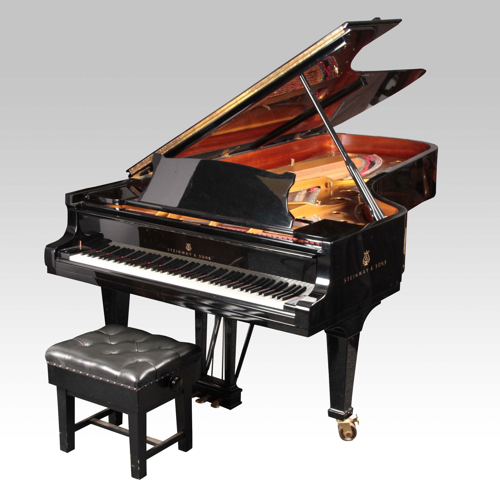 STEINWAY & SONS AN EBONISED MODEL D CONCERT GRAND (1 of 1)