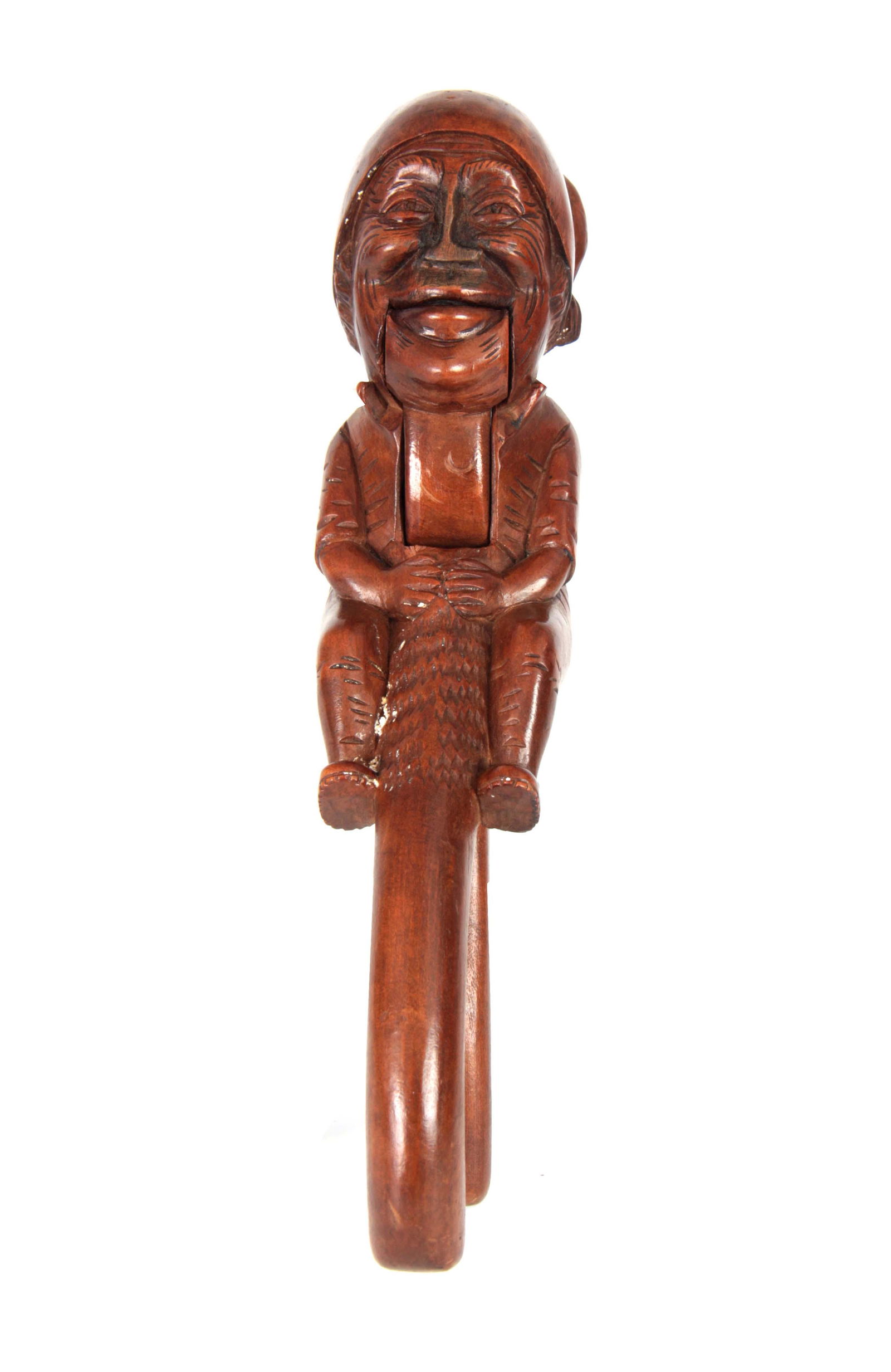 A 19TH CENTURY BLACK FOREST FRUITWOOD NUTCRACKER d (1 of 1)
