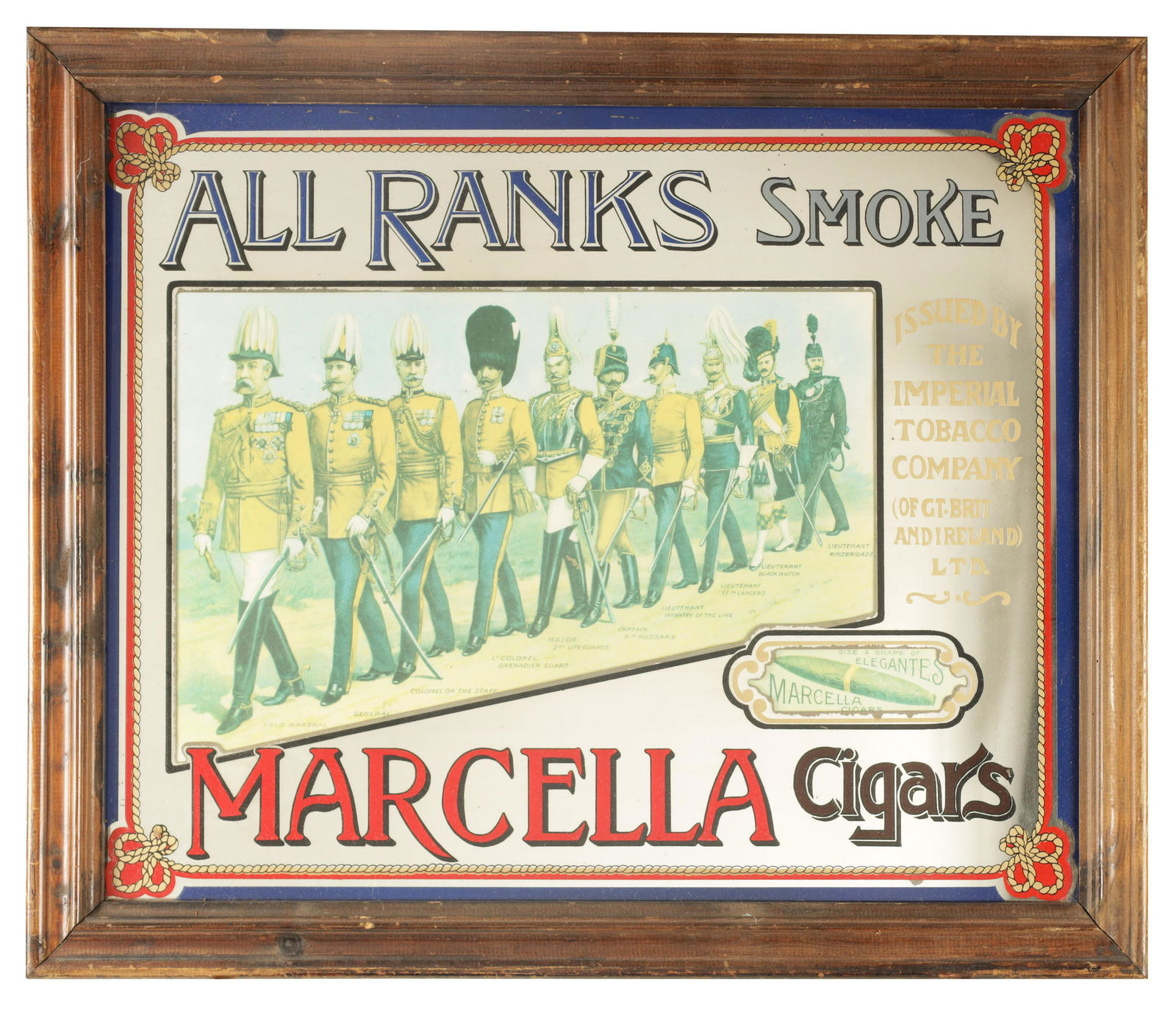 A 20TH CENTURY ÒALL RANKS SMOKE MARCELLA CIGARS" F