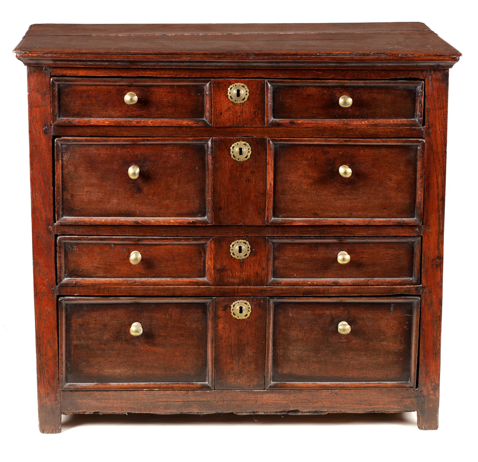 A LATE 17TH CENTURY OAK CHEST OF DRAWERS with moulded (1 of 1)