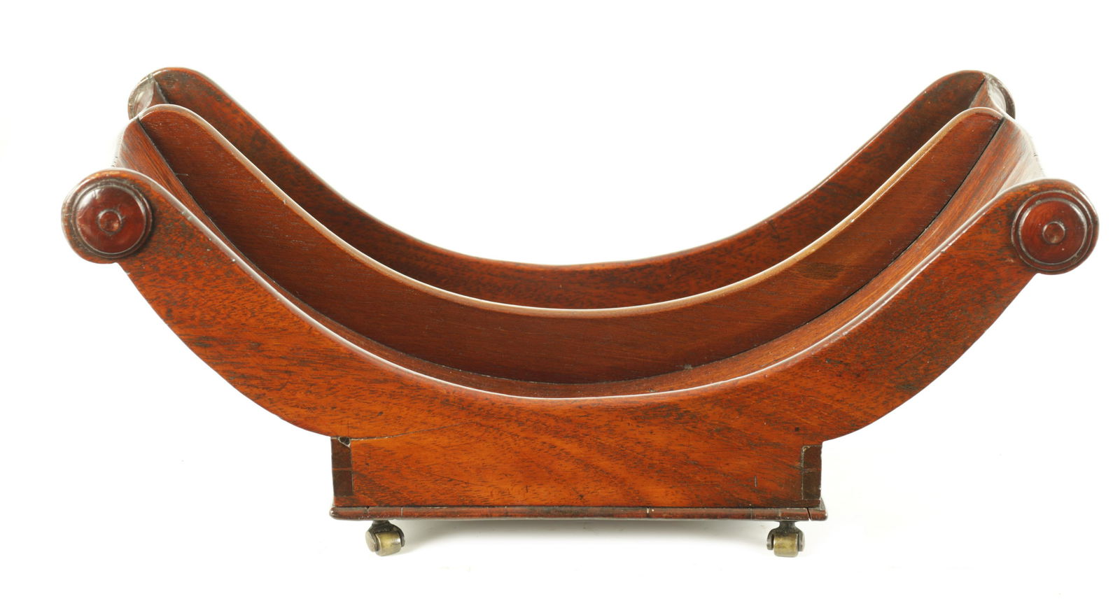 A GEORGE III MAHOGANY STILTON CHEESE COASTER of dished (1 of 4)