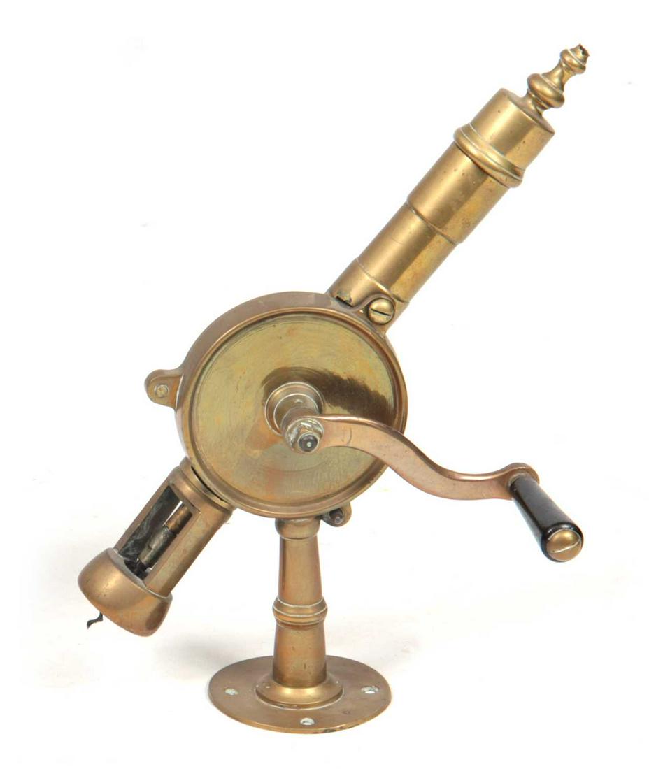 A 19TH CENTURY CAST BRASS BAR CORKSCREW one labelled 'The Original Eclipse' and stamped Gaskell & (1 of 1)
