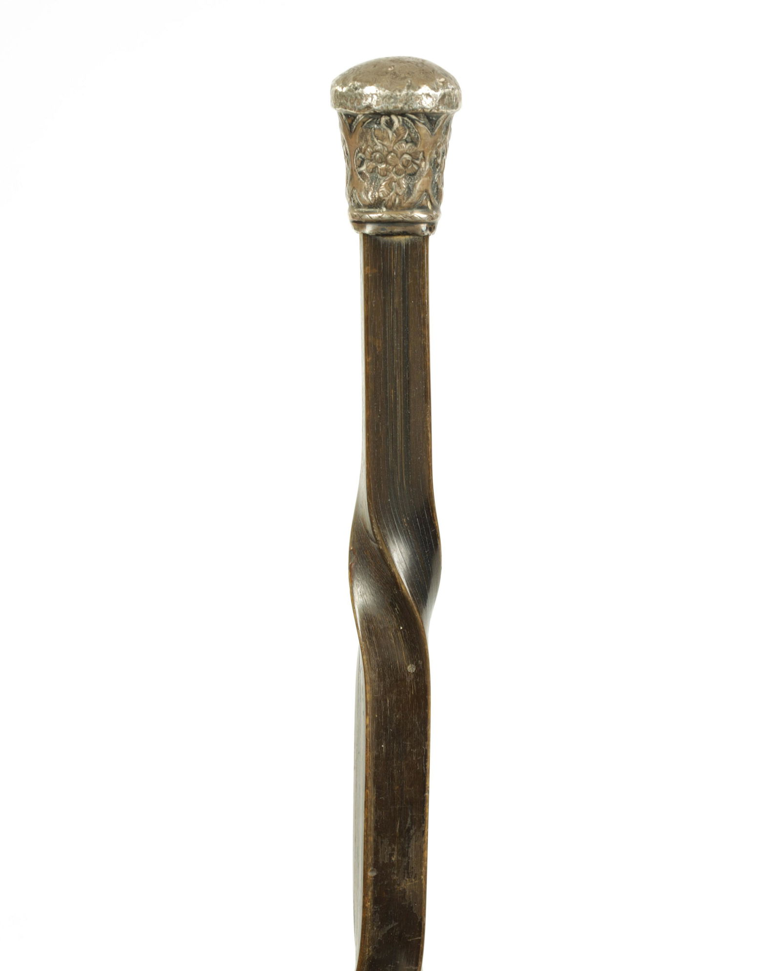 A 19TH CENTURY BLACK RHINOCEROS HORN WALKING STICK (1 of 5)