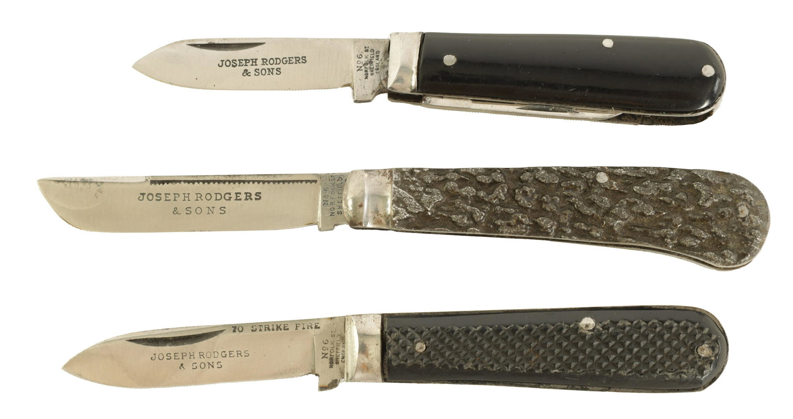 A COLLECTION OF THREE JOSEPH RODGERS FOLDING PEN KNIVES (1 of 4)
