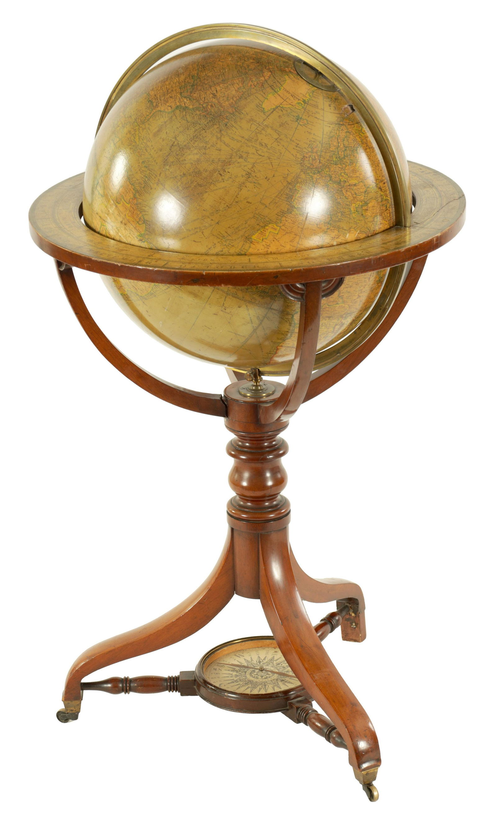 A LATE 19TH CENTURY PHILIPS 18" MERCHANT SHIPPERS FLOOR STANDING LIBRARY GLOBE, (1 of 9)