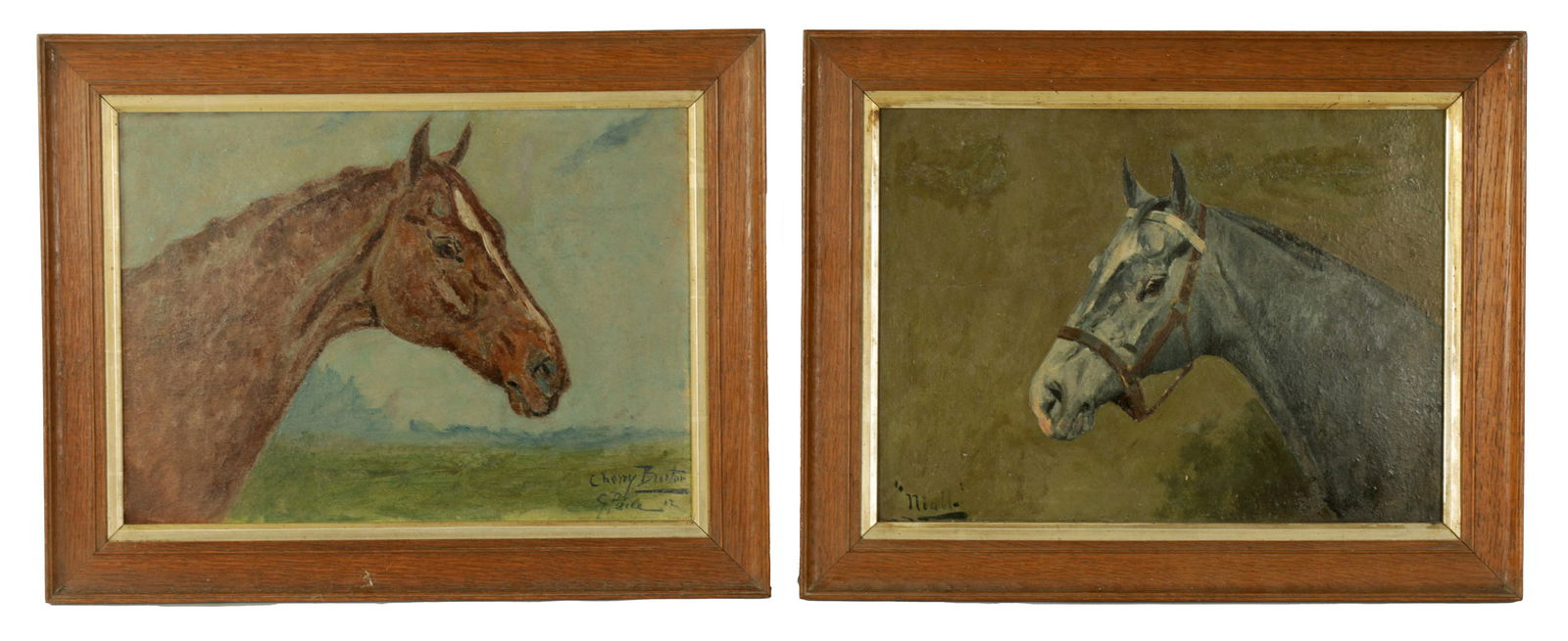 GEORGE THOMAS PAICE. A PAIR OF EARLY 20TH CENTURY HORSE PORTRAITS (1 of 6)