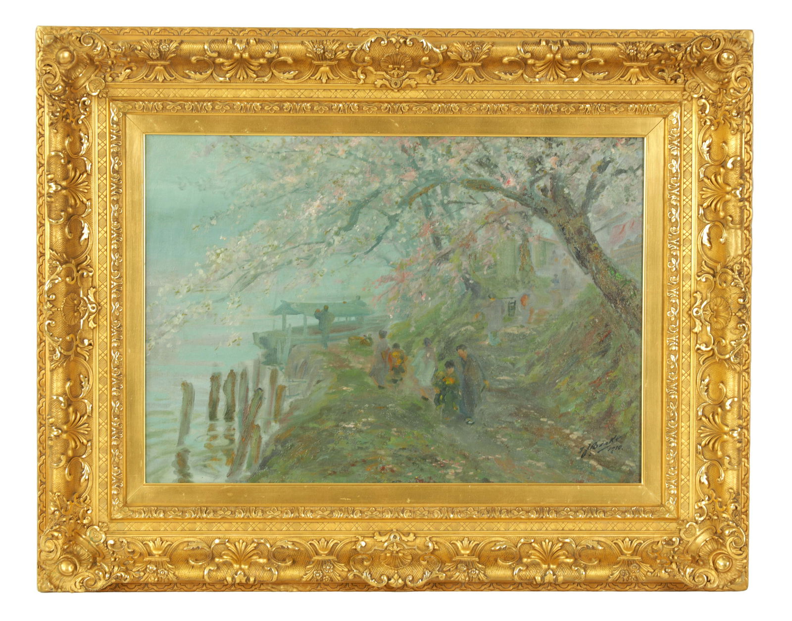 YAMADA BASKE (MINNESOTA/JAPAN 1869-1934) OIL ON CANVAS (1 of 8)