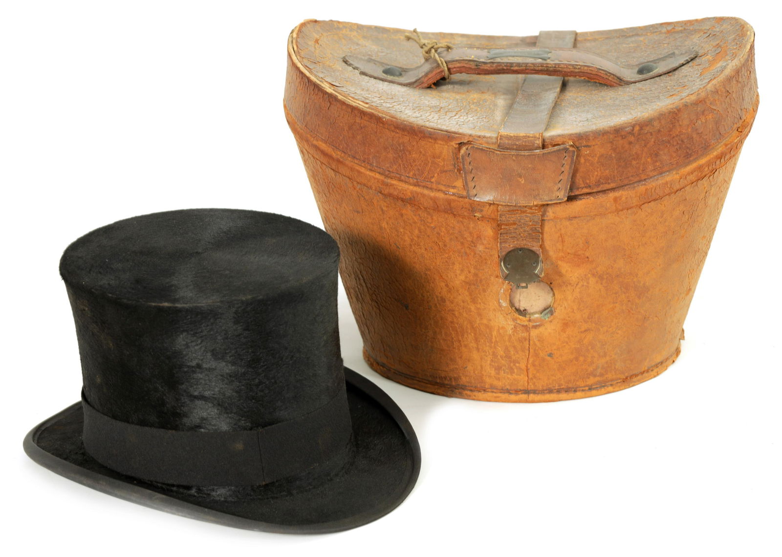 A 19TH CENTURY BLACK SILK GENTLEMANS TOP HAT (1 of 7)