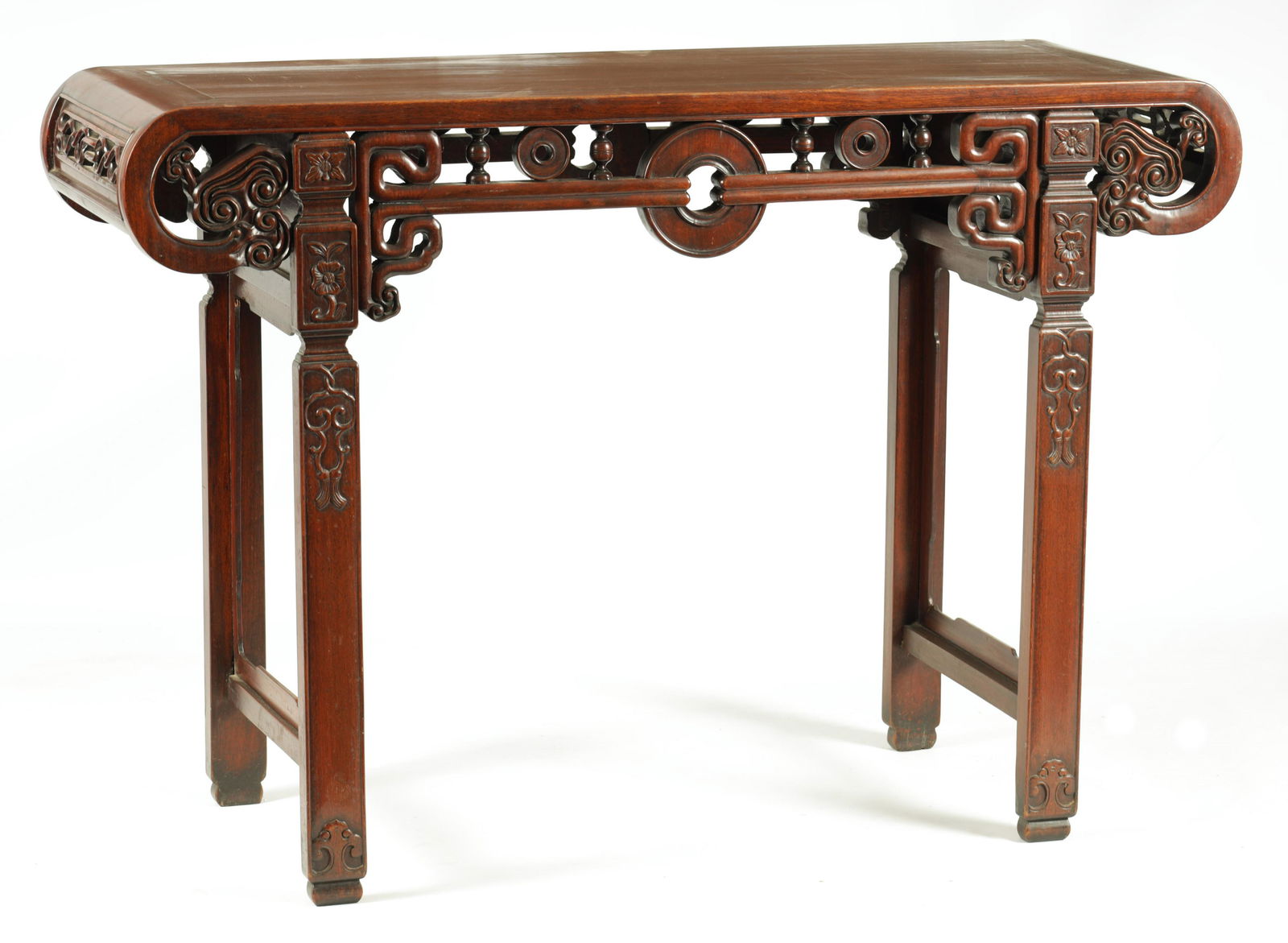 A 19TH CENTURY CHINESE HARDWOOD ALTAR TABLE (1 of 10)