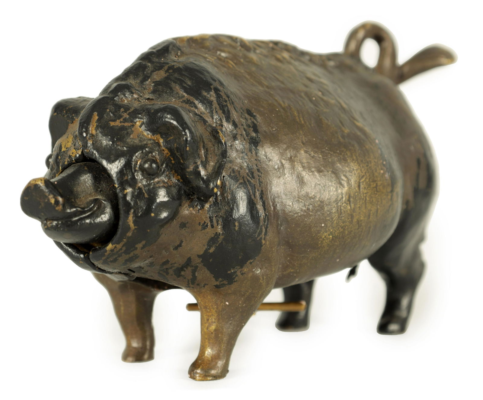 A 20TH CENTURY COLD PAINTED BRONZE COUNTER BELL (1 of 7)