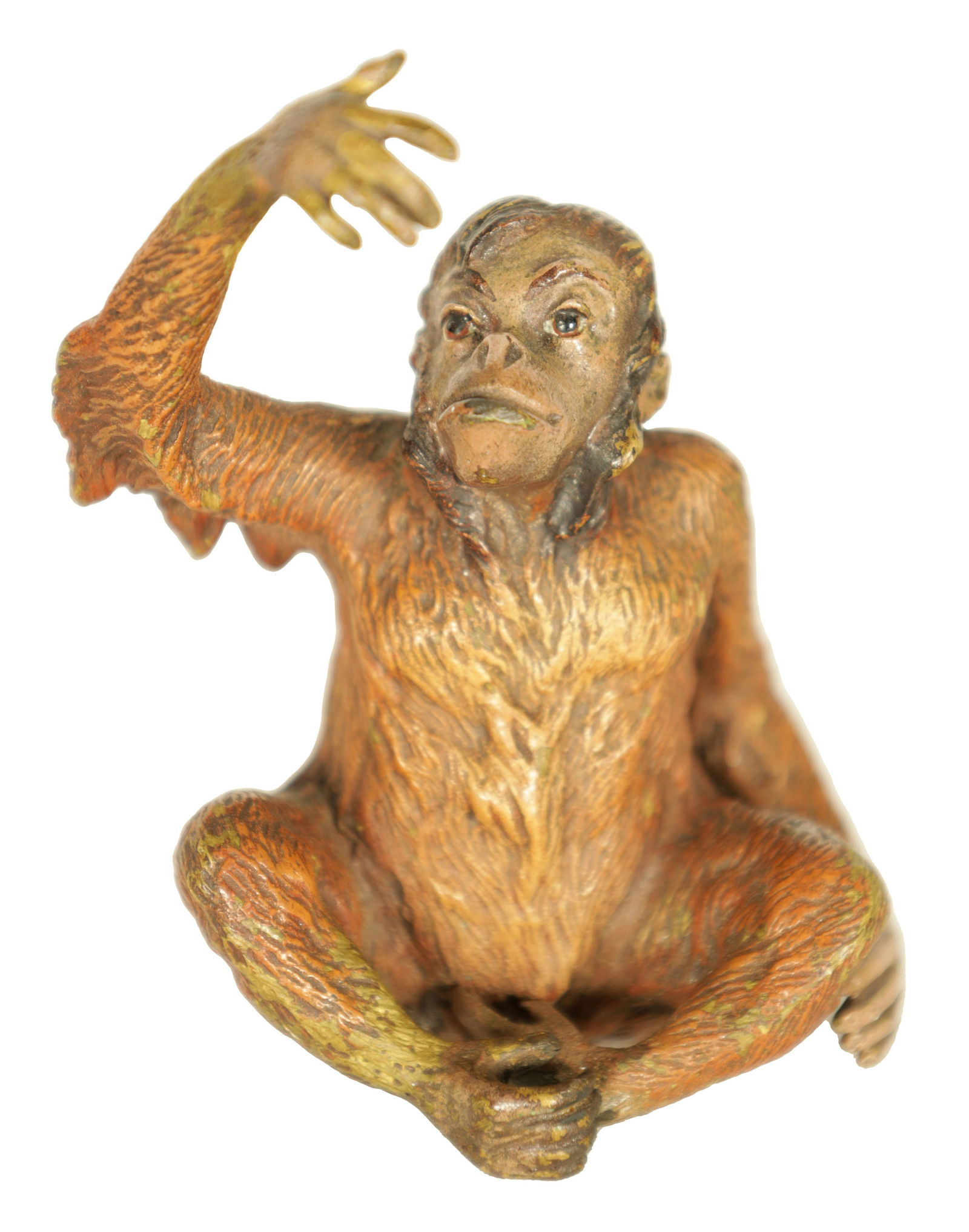 A FRANZ BERGMAN COLD PAINTED ANIMALIER BRONZE OF A MONKEY (1 of 7)