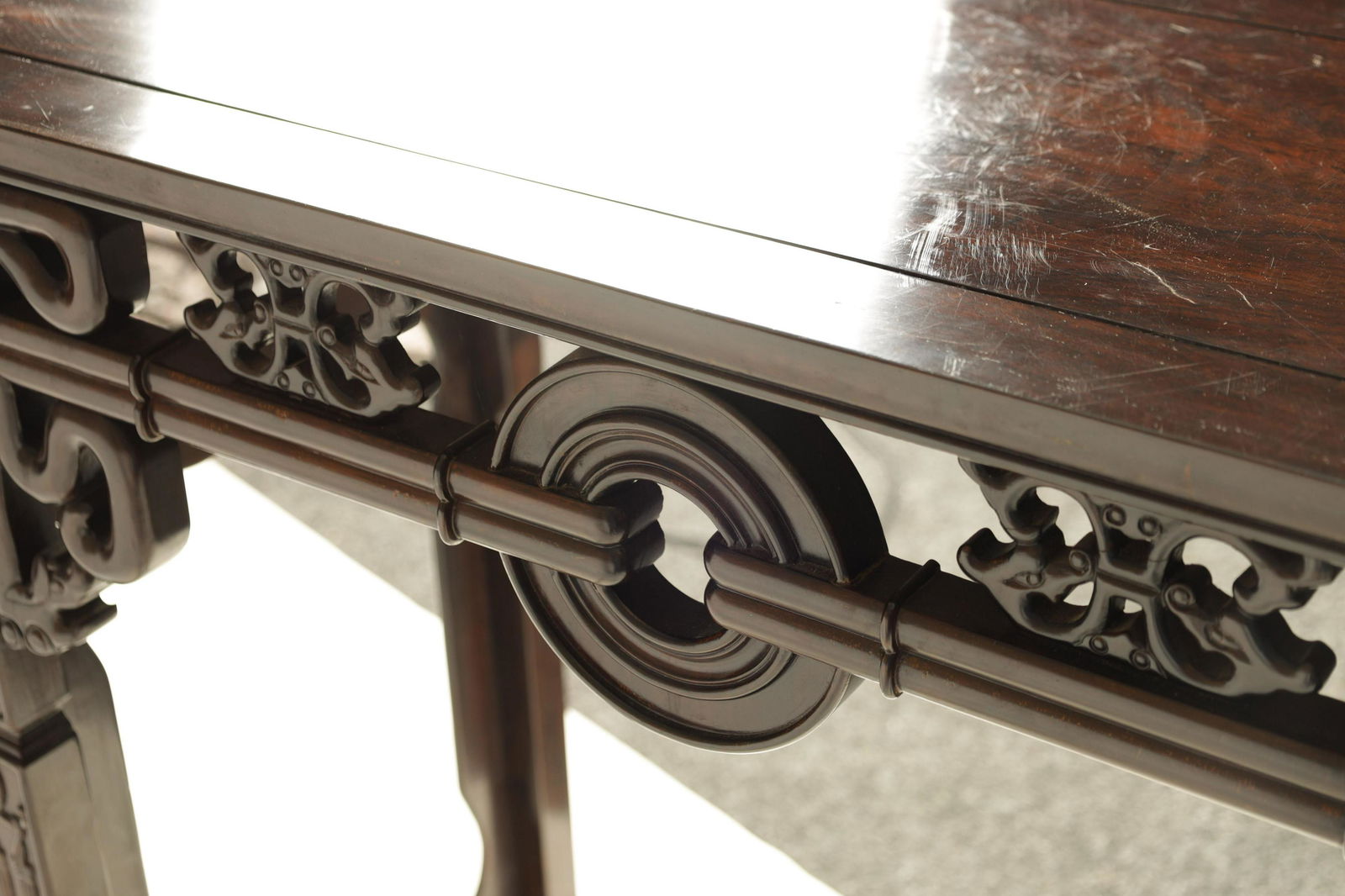 A 19TH CENTURY CHINESE HARDWOOD ALTAR TABLE (1 of 11)