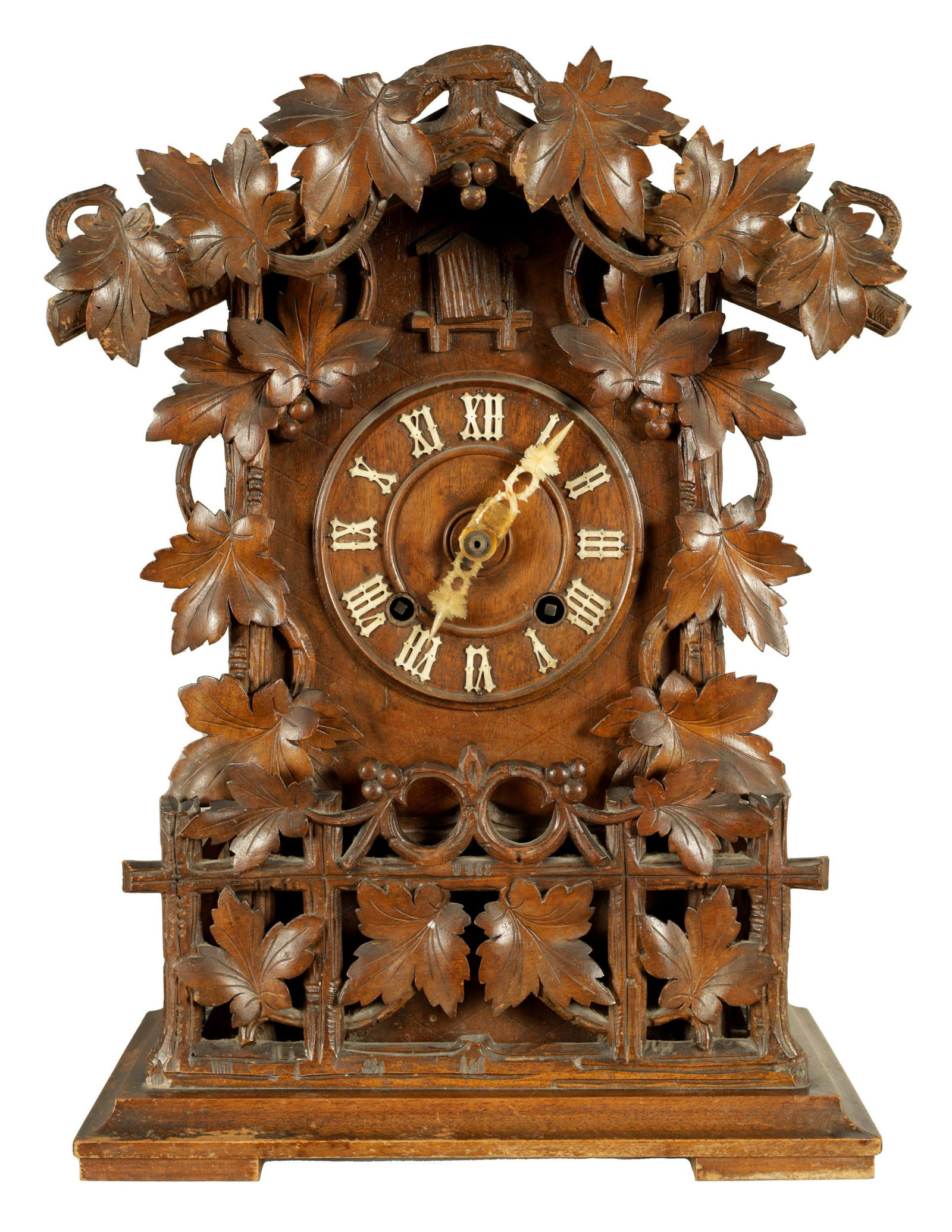 A LATE 19TH CENTURY BLACK FOREST FUSEE CUCKOO CLOCK BY GORDIAN HETTICH