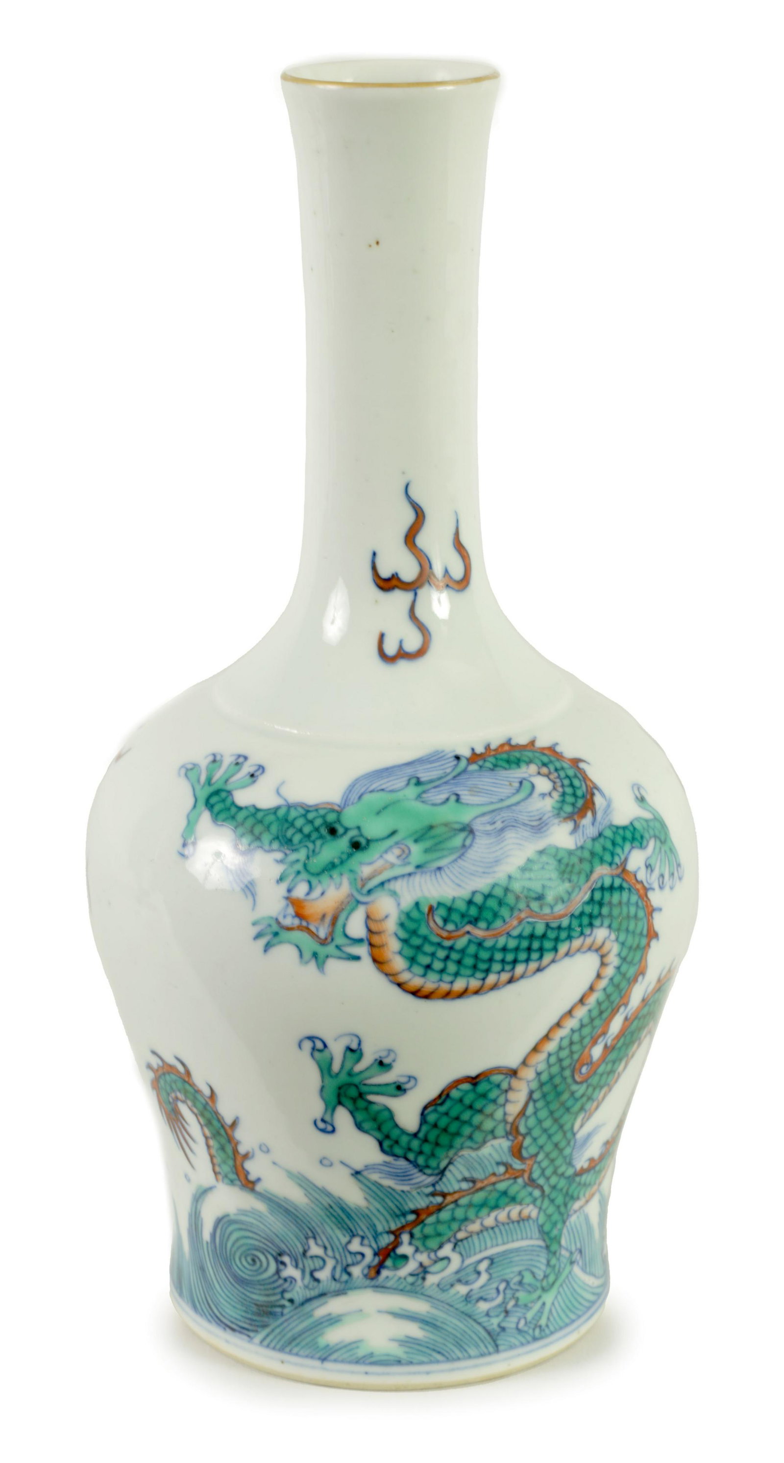 A 20TH CENTURY CHINESE PORCELAIN BOTTLE NECK VASE (1 of 5)