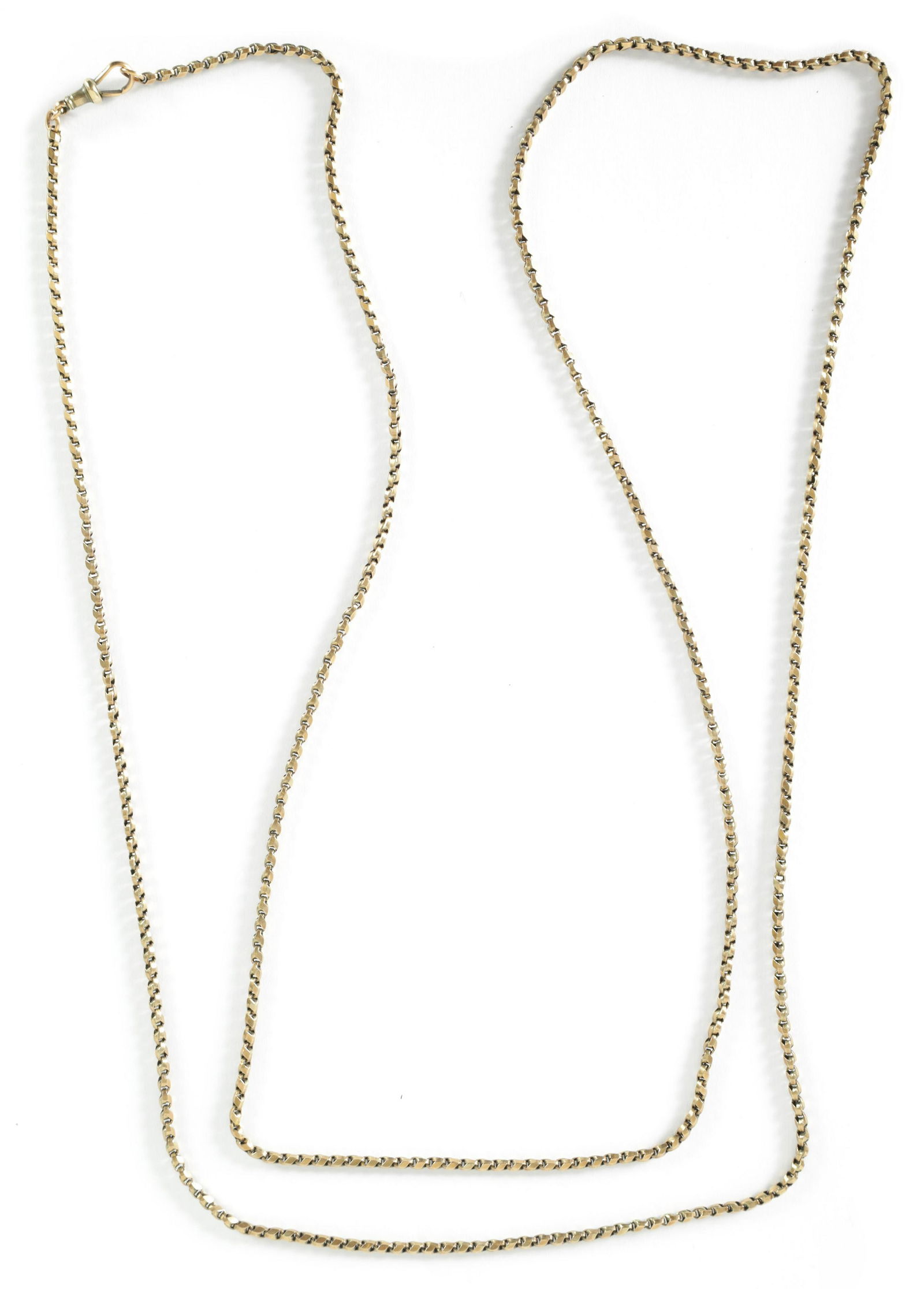 A LONG 9CT GOLD NECKLACE/MUFF CHAIN (1 of 5)