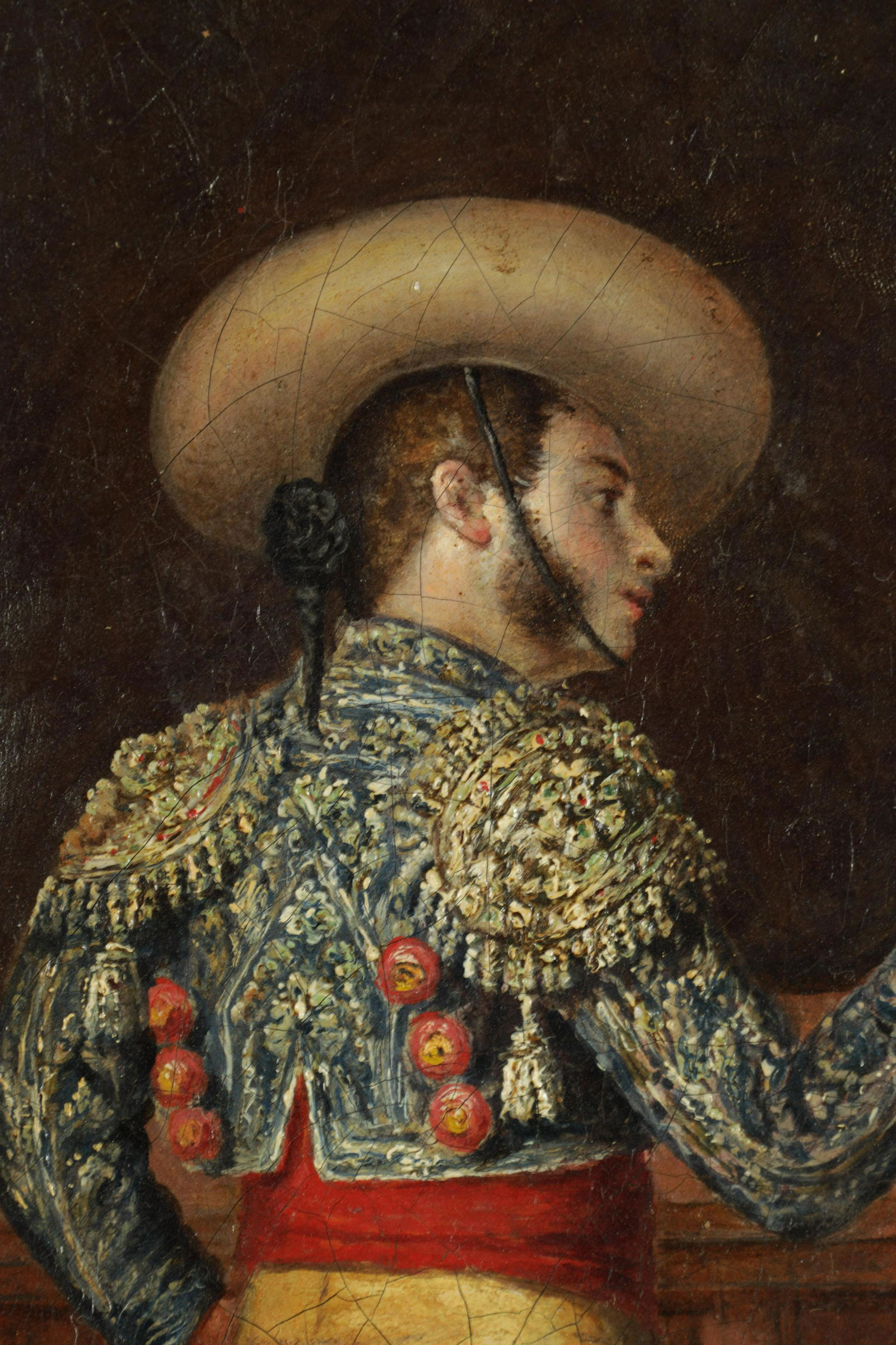 AN EARLY 19TH CENTURY SPANISH OIL ON CANVAS (1 of 6)