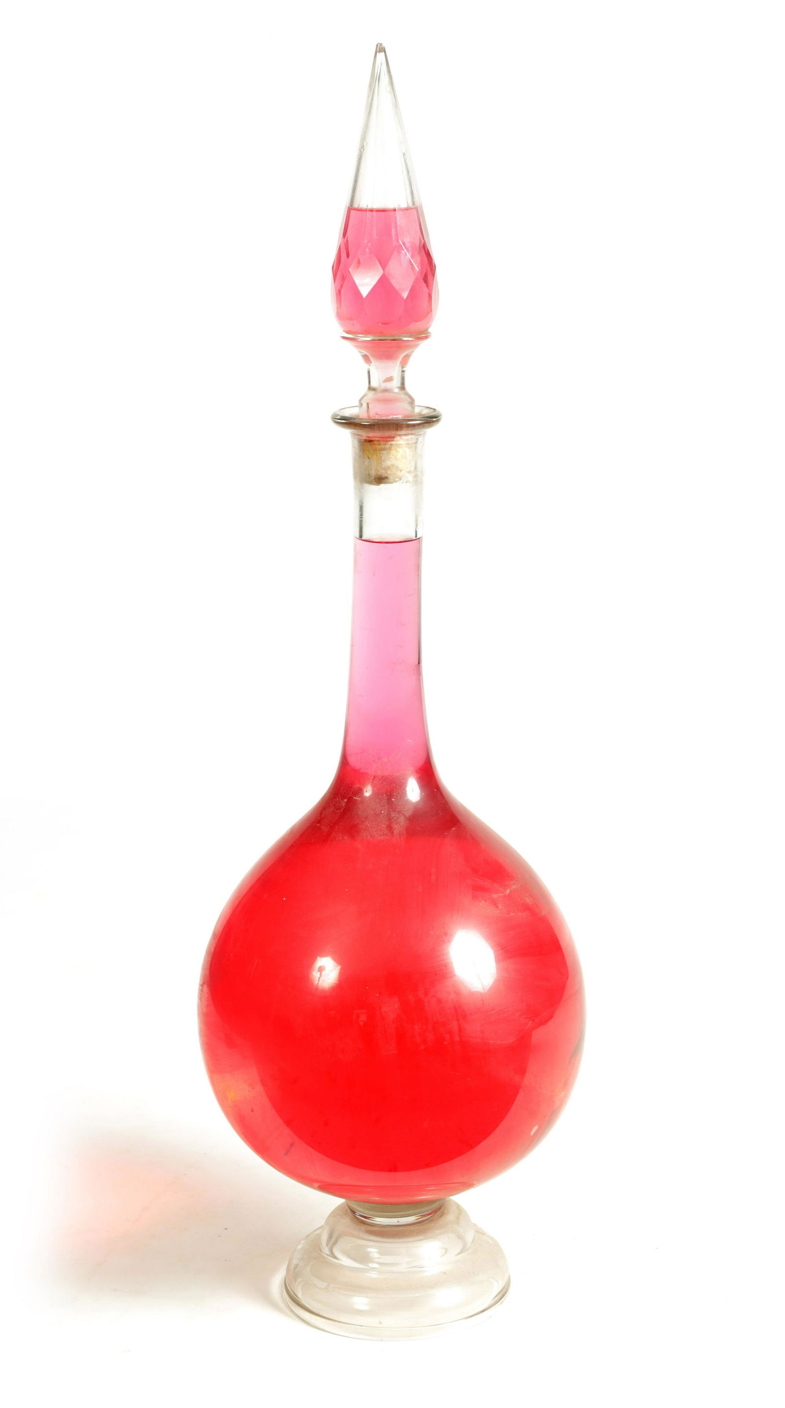 A Large Late 19th Century Clear Glass Pharmacy Bottle Auction