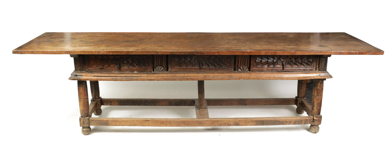 A 17TH CENTURY SPANISH OAK REFECTORY TABLE (1 of 13)